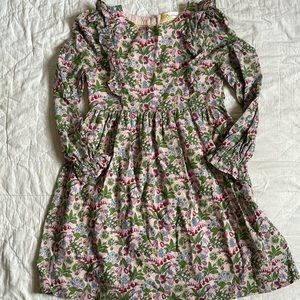 Mini Boden floral ruffle dress